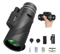 Stscope - Monocular 360, estetoscopio de alta potencia para adultos de largo alcance, monocular portátil de visión nocturna con adaptador de smartphone y trípode para observar las estrellas, caza