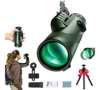 Stscope360 Monocular,STS Scope 360 Military-Grade Magnification with Smartphone Adapter Tripod Hand Strap,Night Vision,Bak4 Prism,Clear Low Light Vision for Bird Watching Hunting Hiking Camping(Green,