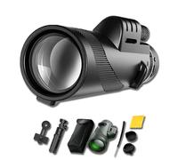 Stscope360 Monocular,Stscope360 Monocular Telescope,Night Vision,Bak4 Prism,with Smartphone Adapter Tripod Hand Strap,Clear Low Light Vision,for Bird Watching,Camping,Travel and Hunting (Black)
