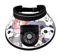 STSFXIF Sombrero Ventilador Infantil Gorro Visera Solar Ventilada Sombrero Niños Ventilador Ajustable Transpirable Material Poliéster Adecuado para Camping, negro