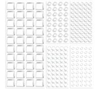 STSTR 222 unidades de puntos de impacto para personas con discapacidad visual, tamaños mixtos, formas de baja visión, ayuda táctil, ayuda en braille para ciegos, baja visión, ancianos, transparente