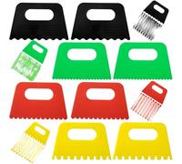 STSTR 8 kits de raspadores de pintura, 4 estilos de herramientas de raspado de plástico para pintura al óleo, suministros de pintura artística de textura reutilizable, masilla divertida para dibujar