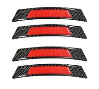 STtaoAA Tiras Reflectantes De Fibra De Carbono para Coche para VW Passat 1973-2025 B1 B2 B3 B4 B5 B6 B7 B8 B9, Pegatinas De Advertencia De Alta Visibilidad Nocturna, Protector Anticolisión Auto,Red
