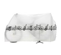 STTC Funda para Bicicleta para al Aire Libre, Impermeable contra Lluvia Agua Polvo Y Rayos Ultravioleta Cubierta de Bicicleta Funda Protectora Bici, 210x100cm,Blanco
