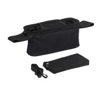 Stthherk Bolsa para Cochecito Universal con Portavasos Aislado, Bolsa de Almacenamiento para Cochecito de Gran Capacidad, Impermeable, Correa para el Hombro y Gancho