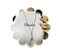 Sttiafay Auricular Largo Colgante Collar Plata Caja Delgada Cadena Y-collar Hip Hop Música Auriculares Suéter Cadena Collar Joyería Para Mujeres Y Hombres