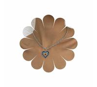 Sttiafay Collar con colgante de corazón arcoíris para niñas adolescentes, cadena de cuentas, cadena de plata, collar de clavícula, regalos para ella