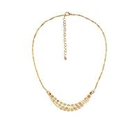 Sttiafay Collar con colgante de lentejuelas multicapa, cadena de oro, joyería para mujeres y adolescentes