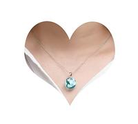 Sttiafay Collar De Bolas De Resina Cadena Creativa Azul Cielo Blanco Nube Colgante Collar Creativo Transparente Collar De Clavícula Esférica Regalos Para Mujeres Adolescentes