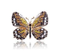 Sttiafay Colorido Rhinestone mariposa broche de cristal boda ramo de novia broche accesorios esmalte pin regalo para usted