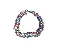 Sttiafay Gargantilla de cuentas góticas con cordón de plástico y cordón elástico minimalista para mujeres y adolescentes