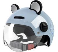 STTTBD Casco de Motocicleta Abierto 3/4 con Orejeras, Aprobado por Dot/ECE para Adultos, Scooters, Karts, ATV, Bicicletas de Carretera, Hombres y Mujeres. B