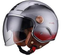 STTTBD Casco Motocicleta Retro 3/4 Media Cara para Hombres y Mujeres Adultos, Casco Abierto Vintage con Visera, Ligero, para Scooter eléctrico, ciclomotor, Cruiser, Chopper, ATV D,XXL=63-64cm