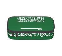 sttung Bolsa de almacenamiento de cosméticos con estampado de bandera de Arabia Saudita con múltiples compartimentos para viajes, Black, Talla única