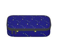 sttung Bolsa de almacenamiento de cosméticos con estampado de bandera del estado de Alaska con múltiples compartimentos para viajes, Black, Talla única