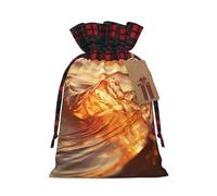sttung Bolsa de con cordón, diseño de atardecer, amanecer, océano, mar, bolsa de regalo festiva, bolsa de embalaje colorida para fiestas