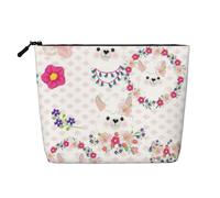 sttung Neceser de viaje con estampado de alpaca y llamas de dibujos animados para mujer, Black, Talla única