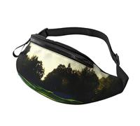 sttung Riñonera todo en uno con estampado de campo de golf para entusiastas del senderismo, viajes y correr, Black, Talla única