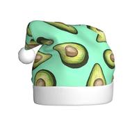 sttung Sombrero de Navidad festivo para adultos, con estampado de aguacate y frutas tropicales frescas, Navidad, Halloween, Año Nuevo, fiestas, eventos y promociones