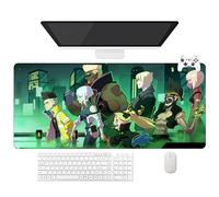 Stuasas - Alfombrilla de ratón para juego Cyberpunk Edgerunners Lucyna 2077, alfombra XXL lavable con bordes reforzados (90 cm x 40 cm x 3 mm), superficie duradera y antideslizante (j)