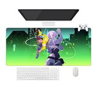 Stuasas - Alfombrilla de ratón para juego Cyberpunk Edgerunners Lucyna 2077, alfombra XXL lavable con bordes reforzados (90 cm x 40 cm x 3 mm), superficie duradera y antideslizante (b)