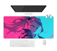 Stuasas - Alfombrilla de ratón para juego Cyberpunk Edgerunners Lucyna 2077, alfombra XXL lavable con bordes reforzados (90 cm x 40 cm x 3 mm), superficie duradera y antideslizante (g)