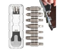Stubby - Destornillador de trinquete magnético multi-bit 15 en 1, destornillador corto de trinquete, para electrodomésticos, mantenimiento de muebles, reparación de automóviles