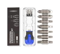 Stubby - Destornillador de trinquete magnético multi-bit 15 en 1, destornillador corto de trinquete, para electrodomésticos, mantenimiento de muebles, reparación de automóviles