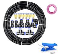 Stubotar Tubo de Poliuretano Negro de 10 metros, Diámetro Exterior de 14 mm x 10 mm Interior, Manguera de aire de PU con 14 Conectores y Kit de Corte, Flexible y Resistente a la Intemperie