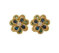 Stud Blue Flower Earrings For Women
