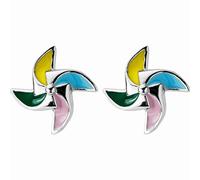Stud Earcolorful Glaze Windmill Earrings Jewelry Birthday Girls Lady