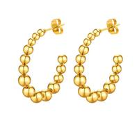 Stud Earrings Post Open Hoops Earring For Women Beaded Link Small Wedding Boho Party