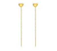 Stud Heart For Women Long Chain Drop Earrings Love Shape Wedding Boho Party