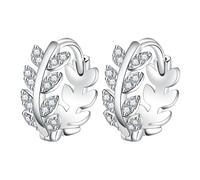 Stud Leaf Hoop Earrings For Women Vintage Girl Wedding