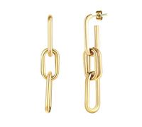 Stud Link Drop Earrings Minimalist Paperclip Chain Dangle Wedding Boho Party Women Girls