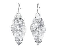Stud Multy Layers Leaf Drop Earrings For Women Wedding
