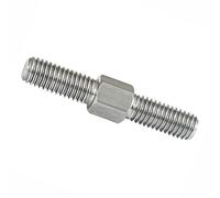 Stud Perno de doble rosca, Tornillo paso M8 1.25mm paso Pernos roscados dobles de rosca 304 Acero inoxidable Hilo derecho izquierdo Tornillo de varilla de doble extremo Tuerca de eje(M8 x 50mm1piezas)