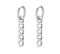 Stud Punk Women Curb Chain Drop Earring Hoop Earrings Hip Hop Wedding Boho Party