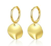 Stud Sweet Geometric Round Uneven Pendant Hoop Earrings For Women Wedding Party