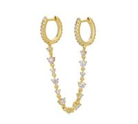 Stud Tassel Double Earring For Women Chain Hoop Earrings
