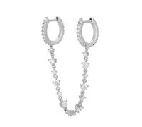 Stud Tassel Double Earring For Women Chain Hoop Earrings