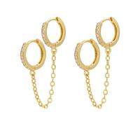 Stud Two Earrings For Women Chain Earring