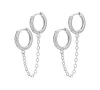Stud Two Earrings For Women Chain Earring