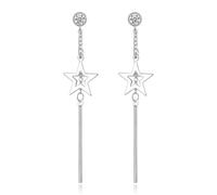 Stud Wedding Long Star Drop Earrings For Women Girl