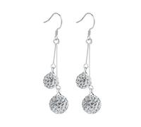 Stud Women Woman Two Drop Earrings Wedding Party