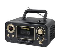 Studebaker CD estéreo portátil con Bluetooth, Radio Am/FM estéreo y grabadora de Casete (Negro y Dorado)
