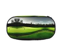 Studen - Estuche para lápices con estampado de campo de golf, gran capacidad, para casa, universidad, oficina, organizador para adultos, Negro , Talla única, Lindo