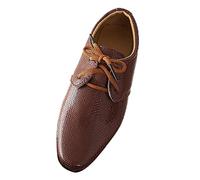 Student British Perform - Zapatos casuales para niños, zapatos de fútbol, talla 3, Brown, 12-18 meses