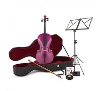 Student Full Size Cello Beginner Pack by Gear4music Purple