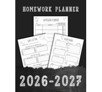 Student Homework Planner 2025-2026: Undated Assignment Book with Goal Setting & Vision Board
